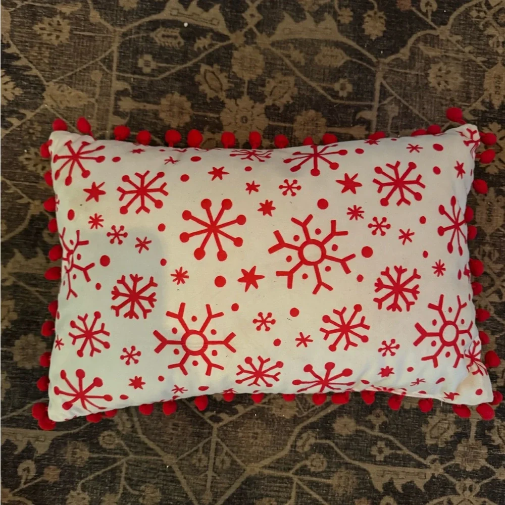Red and White Striped Joy Pillow Target